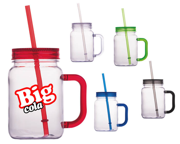 VASO TRANSPARENTE CON ASA. C067